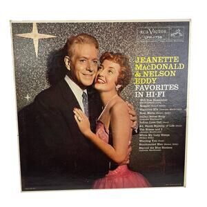 Vintage 1959 Jeanette MacDonald Nelson Eddy Favorites Hi-Fi LP Vinyl Record